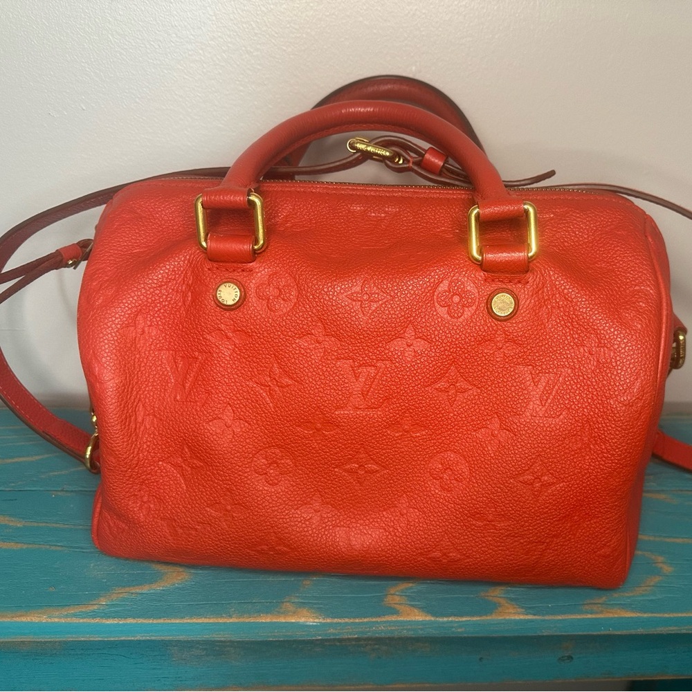 Louis Vuitton Red Empriente Speedy 25 Bandouliere